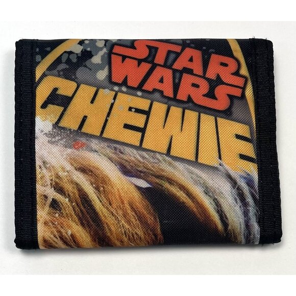 The Children's Place STAR WARS Nylon Tri-Fold CHEWIE Wallet Chewbacca EUC - Picture 1 of 6